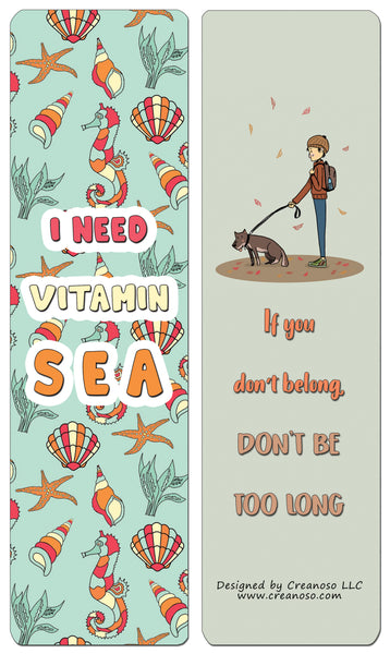 Creanoso Fun Travel Quotes Bookmarks (60-Pack) - Premium Quality Gift Ideas for Children, Teens, & Adults for All Occasions - Stocking Stuffers Party Favor & Giveaways