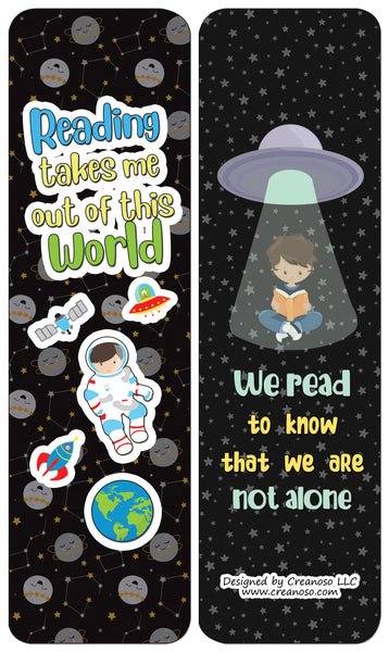 Creanoso Little Readers Bookmarks for Boys (30-Pack) - Classroom Reward Incentives for Students and Children - Stocking Stuffers Party Favors & Giveaways for Teens & Adults