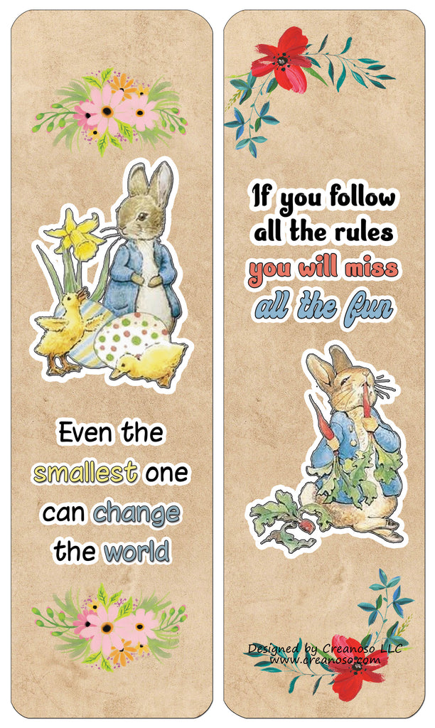 Creanoso Peter Rabbit Reading Bookmark Cards - Cool Premium Quality Ca