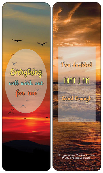 Creanoso Positive Affirmations Cards Series 2 - Cool Premium Quality Card Stock - Party Favors - DIY Kit