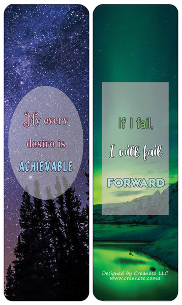 Creanoso Positive Affirmations Cards Series 2 - Cool Premium Quality Card Stock - Party Favors - DIY Kit