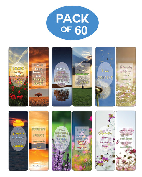 Creanoso Positive Affirmations Cards Series 4 (60-Pack) - Premium Quality Gift Ideas for Children, Teens, & Adults for All Occasions - Stocking Stuffers Party Favor & Giveaways