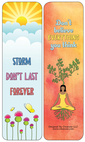 Inspiring Mental Health Reminders Bookmarks Cards (12-Pack)