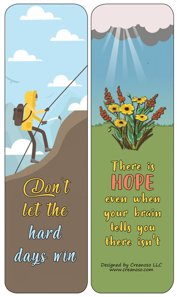 Inspiring Mental Health Reminders Bookmarks Cards (12-Pack)