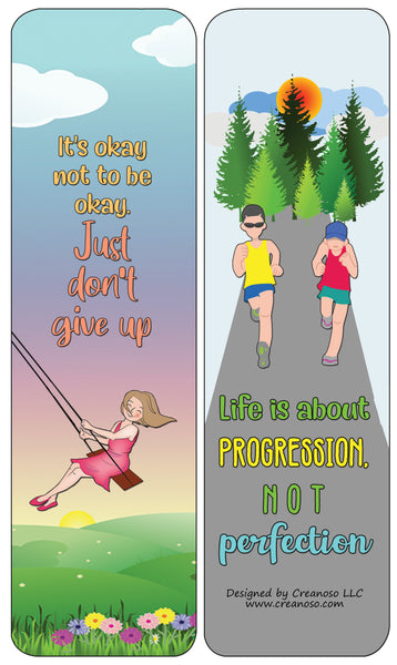 Inspiring Mental Health Reminders Bookmarks Cards (12-Pack)