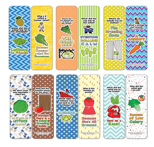 Creanoso Funny Salad Jokes Bookmarks (30-Pack) - Classroom Reward Incentives for Students and Children - Stocking Stuffers Party Favors & Giveaways for Teens & Adults