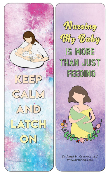Creanoso Breastfeeding Nursing Sayings Quotes Bookmarks Cards - Gift Ideas for Mothers, Parents, & Adults