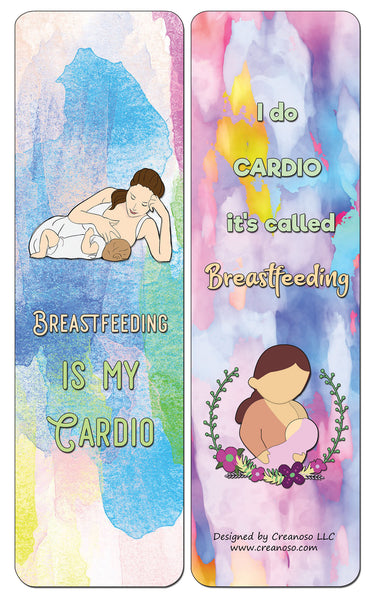 Creanoso Breastfeeding Nursing Sayings Quotes Bookmarks Cards - Gift Ideas for Mothers, Parents, & Adults