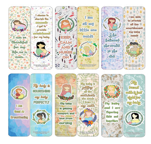 Creanoso Nursing Breastfeeding Mum Affirmations Bookmarks Cards - Gift Ideas for Mothers, Parents, & Adults