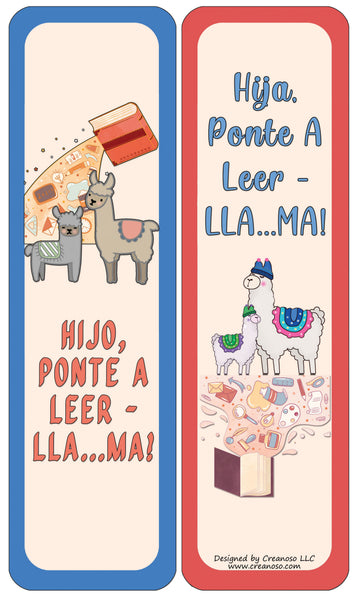 Creanoso panish Llama Bookmarks Cards (30-Pack) - Classroom Reward Incentives for Students and Children - Stocking Stuffers Party Favors & Giveaways for Teens & Adults