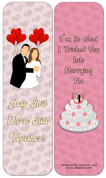 Creanoso Funny Lover Bookmarks Cards (12-Pack) - Stocking Stuffers Premium Quality Gift Ideas for Children, Teens, & Adults - Corporate Giveaways & Party Favors