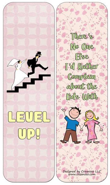 Creanoso Funny Lover Bookmarks Cards (12-Pack) - Stocking Stuffers Premium Quality Gift Ideas for Children, Teens, & Adults - Corporate Giveaways & Party Favors