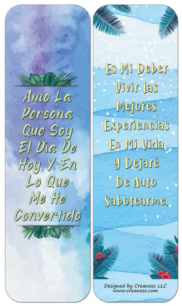 Creanoso Spanish Afirmaciones Positivas Bookmarks Cards Series 2 (60-Pack) - Para Tener ÃƒÂ©xito En El Amor - Premium Quality Gift Ideas for Children, Teens, & Adults for All Occasions