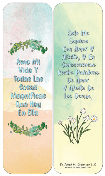 Creanoso Spanish Afirmaciones Positivas Bookmarks Cards Series 2 (60-Pack) - Para Tener ÃƒÂ©xito En El Amor - Premium Quality Gift Ideas for Children, Teens, & Adults for All Occasions