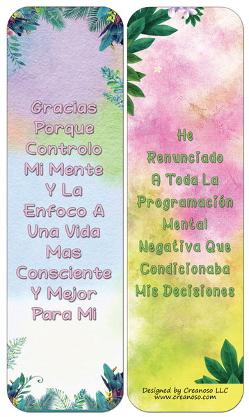 Creanoso Spanish Afirmaciones Positivas Bookmarks Cards Series 2 (60-Pack) - Para Tener ÃƒÂ©xito En El Amor - Premium Quality Gift Ideas for Children, Teens, & Adults for All Occasions