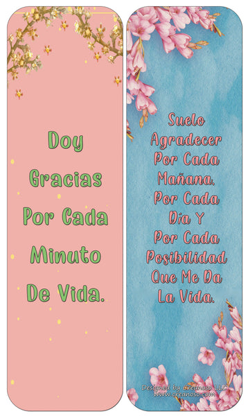 Creanoso Spanish Bookmark Cards - Gratitud (60-Pack) - Premium Quality Gift Ideas for Children, Teens, & Adults for All Occasions - Stocking Stuffers Party Favor & Giveaways