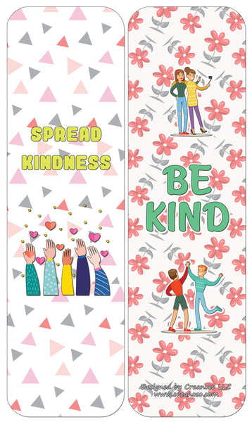 Creanoso Anti-Bullying Bookmarks Cards Series 2 (60-Pack) - Premium Quality Gift Ideas for Children, Teens, & Adults for All Occasions - Stocking Stuffers Party Favor & Giveaways
