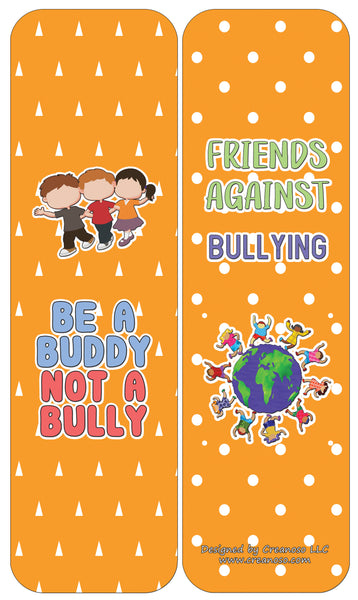 Creanoso Anti-Bullying Bookmarks Cards Series 2 (60-Pack) - Premium Quality Gift Ideas for Children, Teens, & Adults for All Occasions - Stocking Stuffers Party Favor & Giveaways