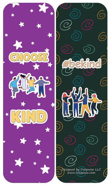 Creanoso Anti-Bullying Bookmarks Cards Series 2 (60-Pack) - Premium Quality Gift Ideas for Children, Teens, & Adults for All Occasions - Stocking Stuffers Party Favor & Giveaways
