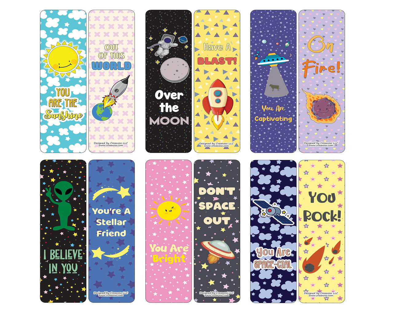 Motivating Space Puns Bookmarks (12-Packs)