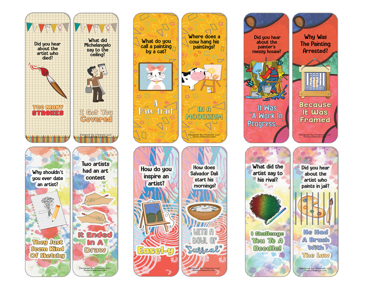Funny Artist Jokes Bookmarks (60-Packs)