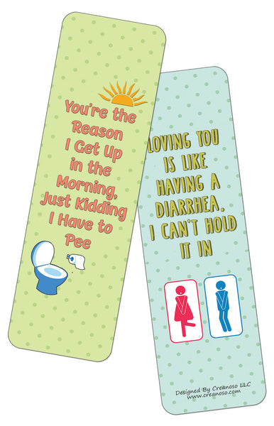 Creanoso Funny Love Confessions Bookmarks (60-Pack) - Premium Quality Gift Ideas for Children, Teens, & Adults for All Occasions - Stocking Stuffers Party Favor & Giveaways