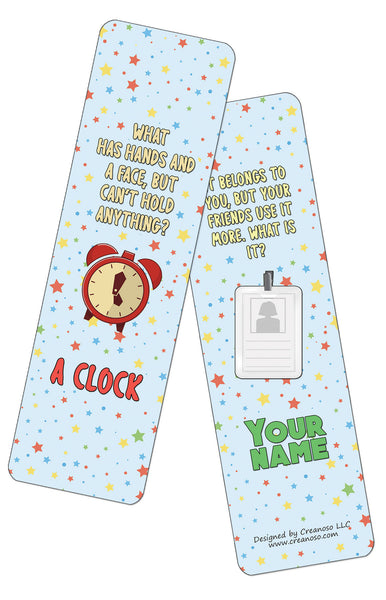 Creanoso Fun Riddle Bookmarks for Kids Series1 (60-Pack) - Premium Quality Gift Ideas for Children, Teens, & Adults for All Occasions - Stocking Stuffers Party Favor & Giveaways