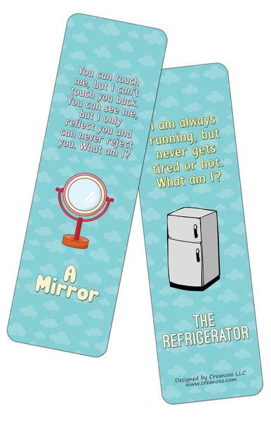 Creanoso Fun Riddle Bookmarks for Kids Series2 (30-Pack) - Classroom Reward Incentives for Students and Children - Stocking Stuffers Party Favors & Giveaways for Teens & Adults