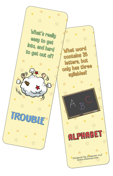 Creanoso Fun Riddle Bookmarks for Kids Series3 (30-Pack) - Classroom Reward Incentives for Students and Children - Stocking Stuffers Party Favors & Giveaways for Teens & Adults