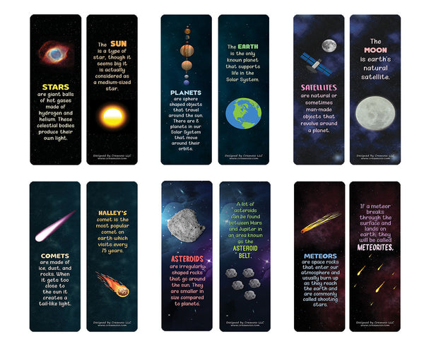 Creanoso Celestial Bodies and Facts (30-Pack) - Classroom Reward Incentives for Students and Children - Stocking Stuffers Party Favors & Giveaways for Teens & Adults