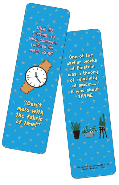 Creanoso Funny Albert Einstein Jokes (12-Pack) - Stocking Stuffers Premium Quality Gift Ideas for Children, Teens, & Adults - Corporate Giveaways & Party Favors