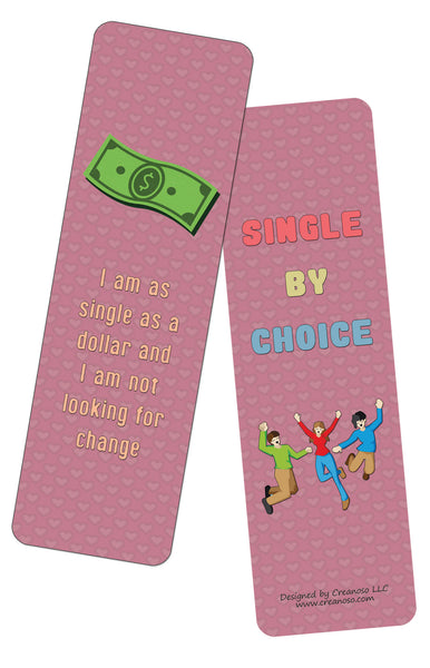 Creanoso Funny Single Bookmarks (12-Pack) - Stocking Stuffers Premium Quality Gift Ideas for Children, Teens, & Adults - Corporate Giveaways & Party Favors