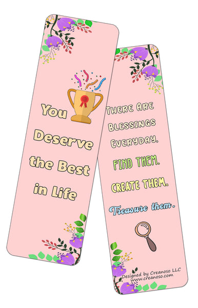 Floral Motivating Bookmarks Series 3 (60-Pack)