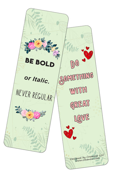 Floral Motivating Bookmarks Series 3 (60-Pack)