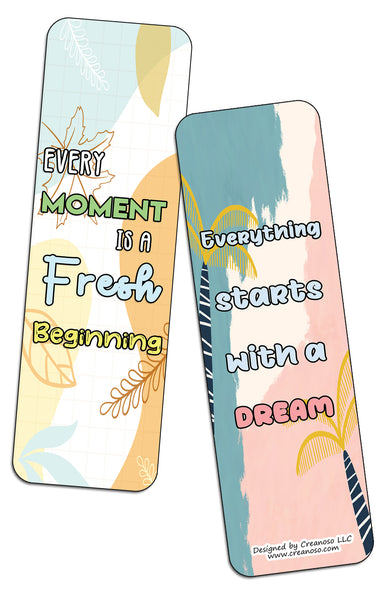 Creanoso Small Business Hustle Bookmarks (5-Sets X 6 Cards) â€“ Daily Inspirational Card Set â€“ Interesting Book Page Clippers â€“ Great Gifts for Adults and Professionals