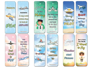 Creanoso Future Pilot Bookmarks (5-Sets X 6 Cards) â€“ Daily Inspirational Card Set â€“ Interesting Book Page Clippers â€“ Great Gifts for Adults and Professionals