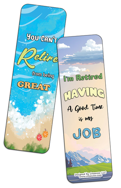 Amusing Retirement Quotes Bookmarks (2-Sets X 6 Cards)