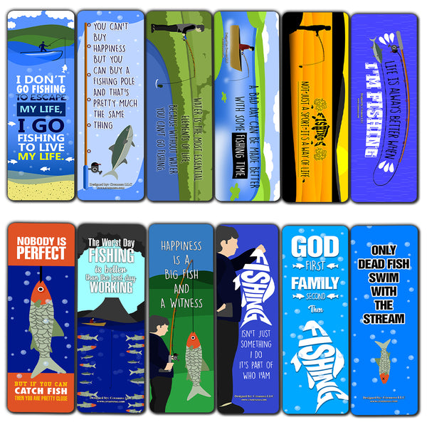 Creanoso Fishing Bookmarks - Great Gift Tokens Collection Set