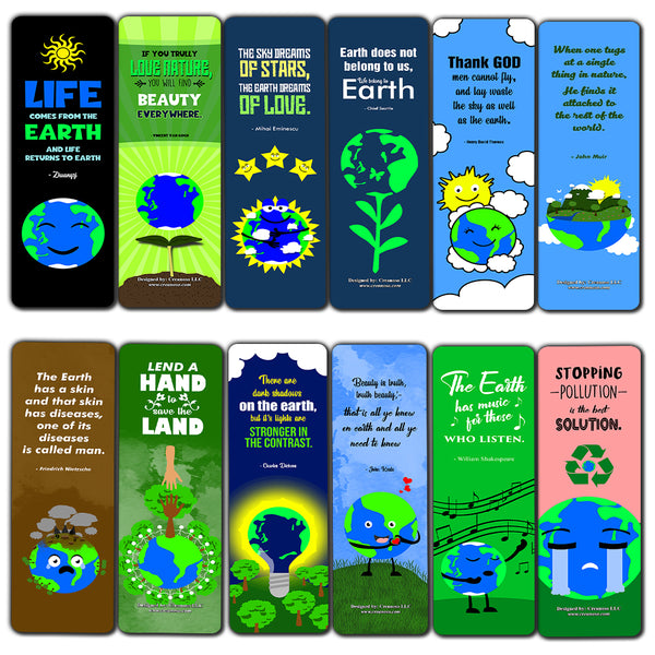 Earth Bookmarks - Stocking Stuffers Premium Quality Gift Ideas for Children, Teens, Adults - Corporate Giveaways
