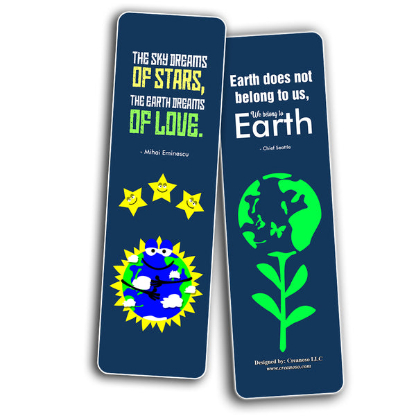 Earth Bookmarks - Stocking Stuffers Premium Quality Gift Ideas for Children, Teens, Adults - Corporate Giveaways