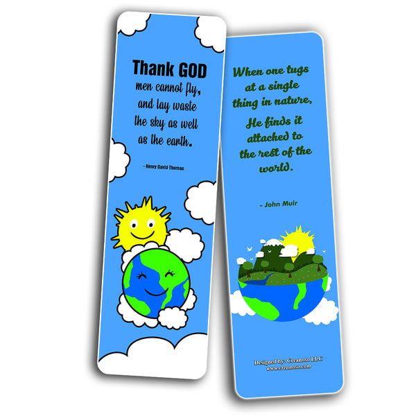 Earth Bookmarks - Stocking Stuffers Premium Quality Gift Ideas for Children, Teens, Adults - Corporate Giveaways