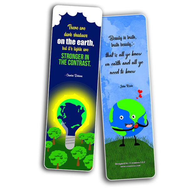 Earth Bookmarks - Stocking Stuffers Premium Quality Gift Ideas for Children, Teens, Adults - Corporate Giveaways
