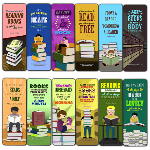 I Love Reading Bookmarks -  Stocking Stuffers Gift for Boys & Girls, Teens - Book Reading Rewards Gifts Incentive