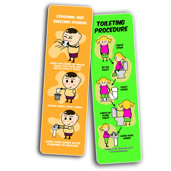 Creanoso Hygiene for Kids Bookmarks (30-Pack) - Premium Quality Gift Ideas for Children, Teens, Adults for All Occasions - Stocking Stuffers Party Favor & Giveaways