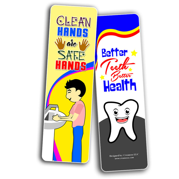 Creanoso Hygiene for Kids Bookmarks (30-Pack) - Premium Quality Gift Ideas for Children, Teens, Adults for All Occasions - Stocking Stuffers Party Favor & Giveaways