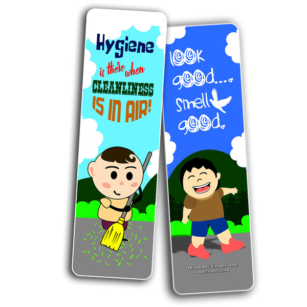 Creanoso Hygiene for Kids Bookmarks (30-Pack) - Premium Quality Gift Ideas for Children, Teens, Adults for All Occasions - Stocking Stuffers Party Favor & Giveaways