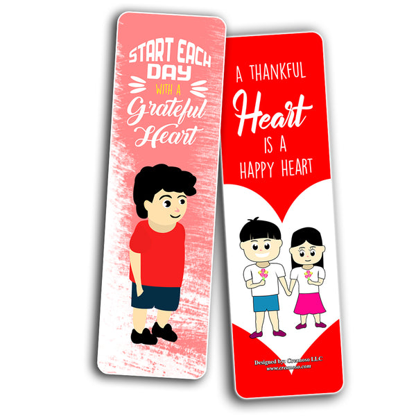 Creanoso Cultivate Gratitude Bookmarks for Kids (30-Pack) ÃƒÂ¢Ã¢â€šÂ¬Ã¢â‚¬Å“ Six Assorted Quality Bookmarker Cards Bulk Set ÃƒÂ¢Ã¢â€šÂ¬Ã¢â‚¬Å“ Premium Gift Tokens for Kids, Boys, Girls, Teens, Young Bookworms