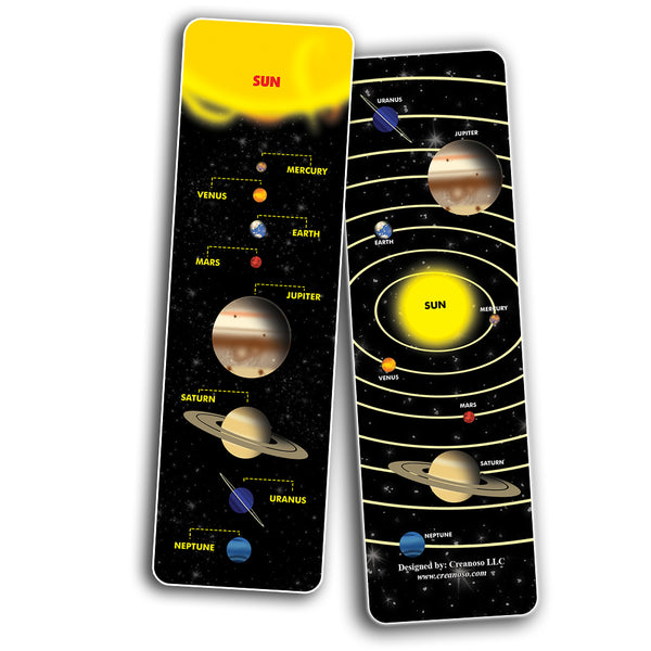 Creanoso Planet Facts Bookmark Cards ÃƒÂ¢Ã¢â€šÂ¬Ã¢â‚¬Å“ Premium Quality Book Page Clipper Set