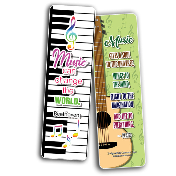 Creanoso Musical Quotes Bookmark ÃƒÂ¢Ã¢â€šÂ¬Ã¢â‚¬Å“ Cool Music Inspiring Inspirational Sayings for Musicians