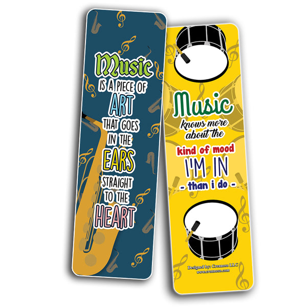 Creanoso Musical Quotes Bookmark ÃƒÂ¢Ã¢â€šÂ¬Ã¢â‚¬Å“ Cool Music Inspiring Inspirational Sayings for Musicians